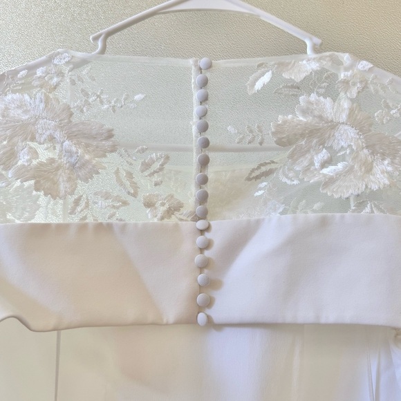 RIME ARODAKY Halcyon Tulle High Low Bridal Dress White Sz S - Picture 3 of 7